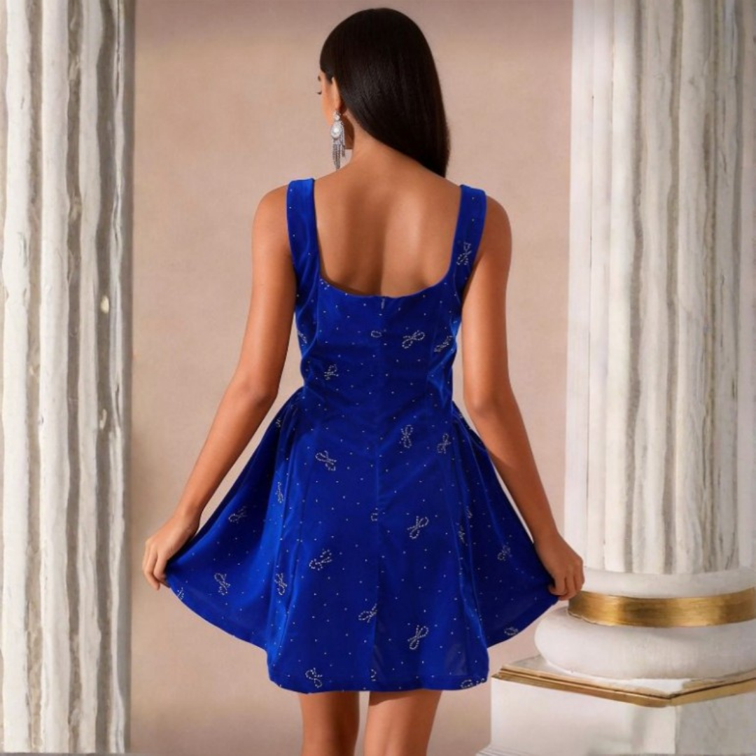 Suede Bow Dress