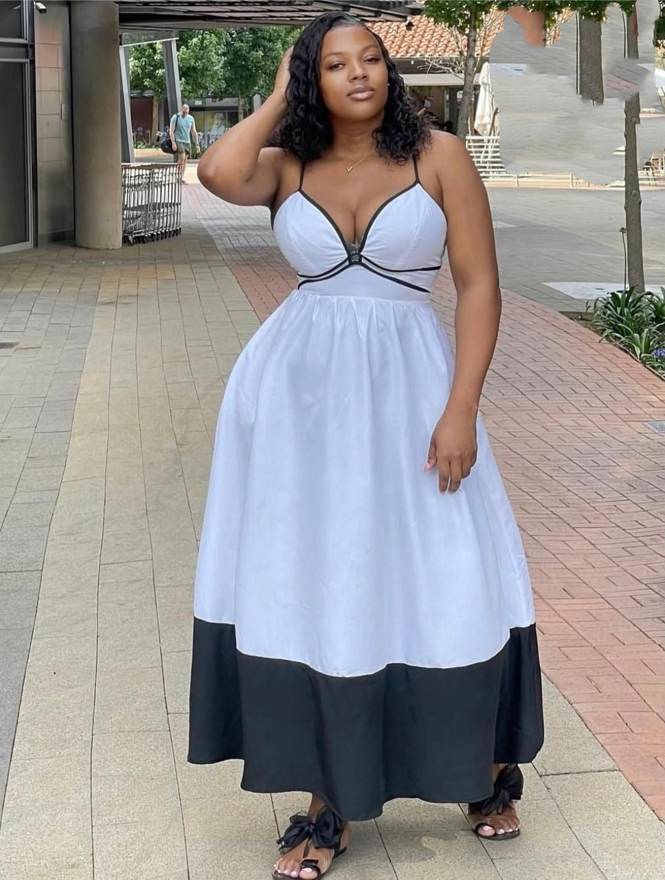 A-Line White Dress