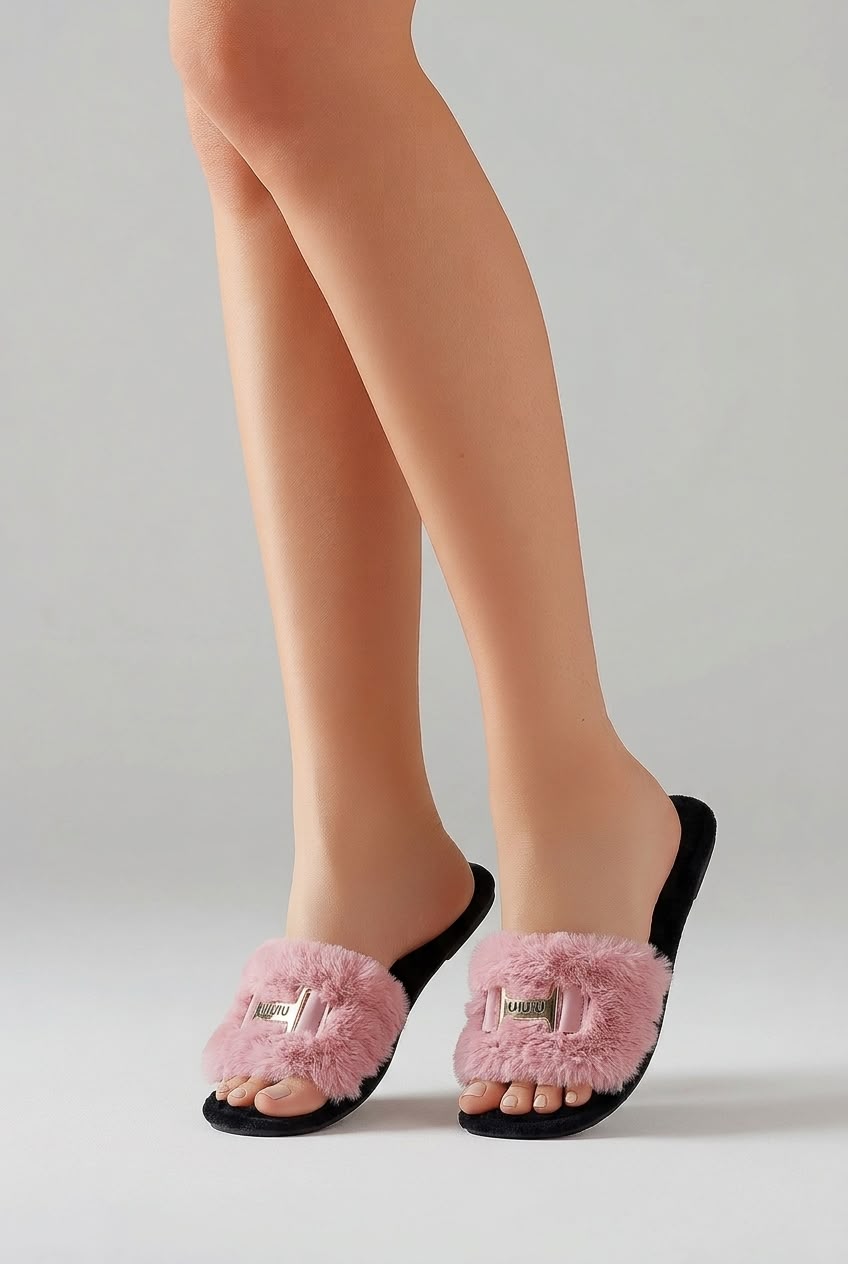 Fur Slippers (Pink)
