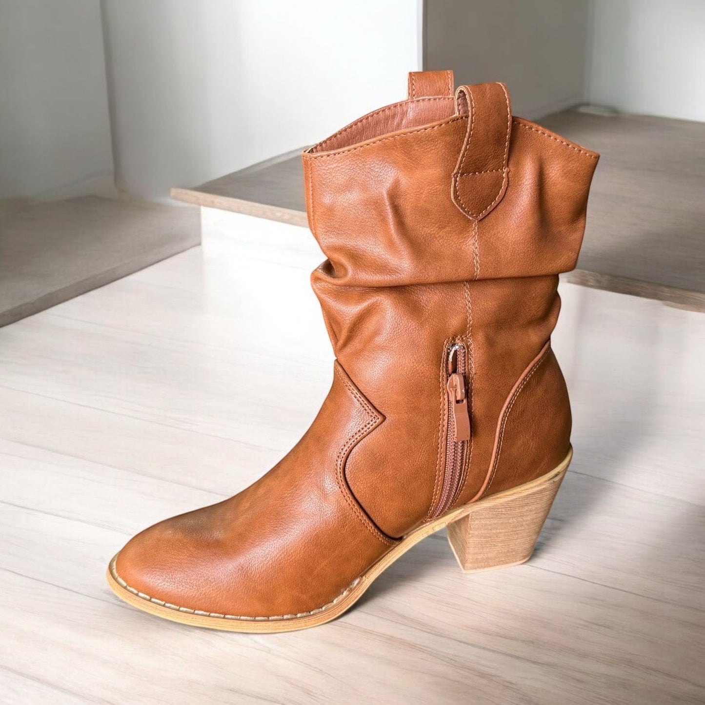Wooden Heel Boot