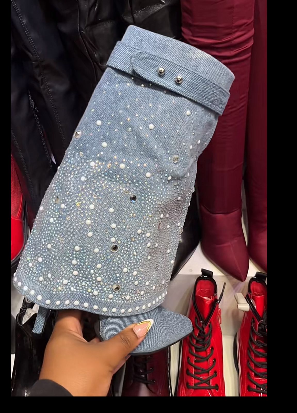 Denim Stiletto Boot