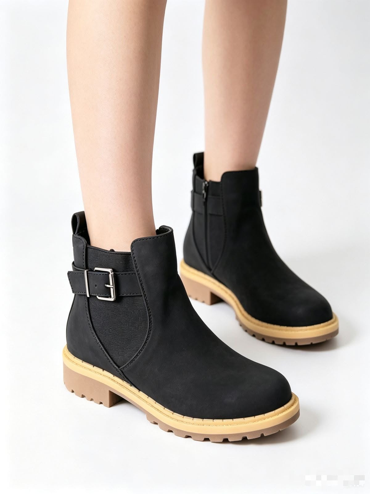 Black Buckle Boot
