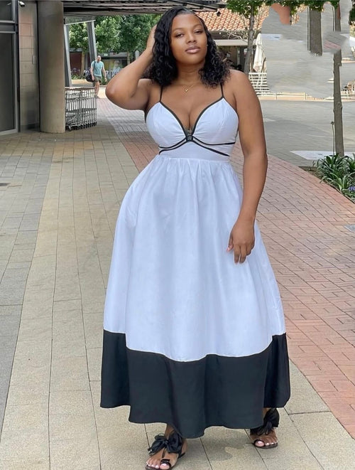 A-Line White Dress