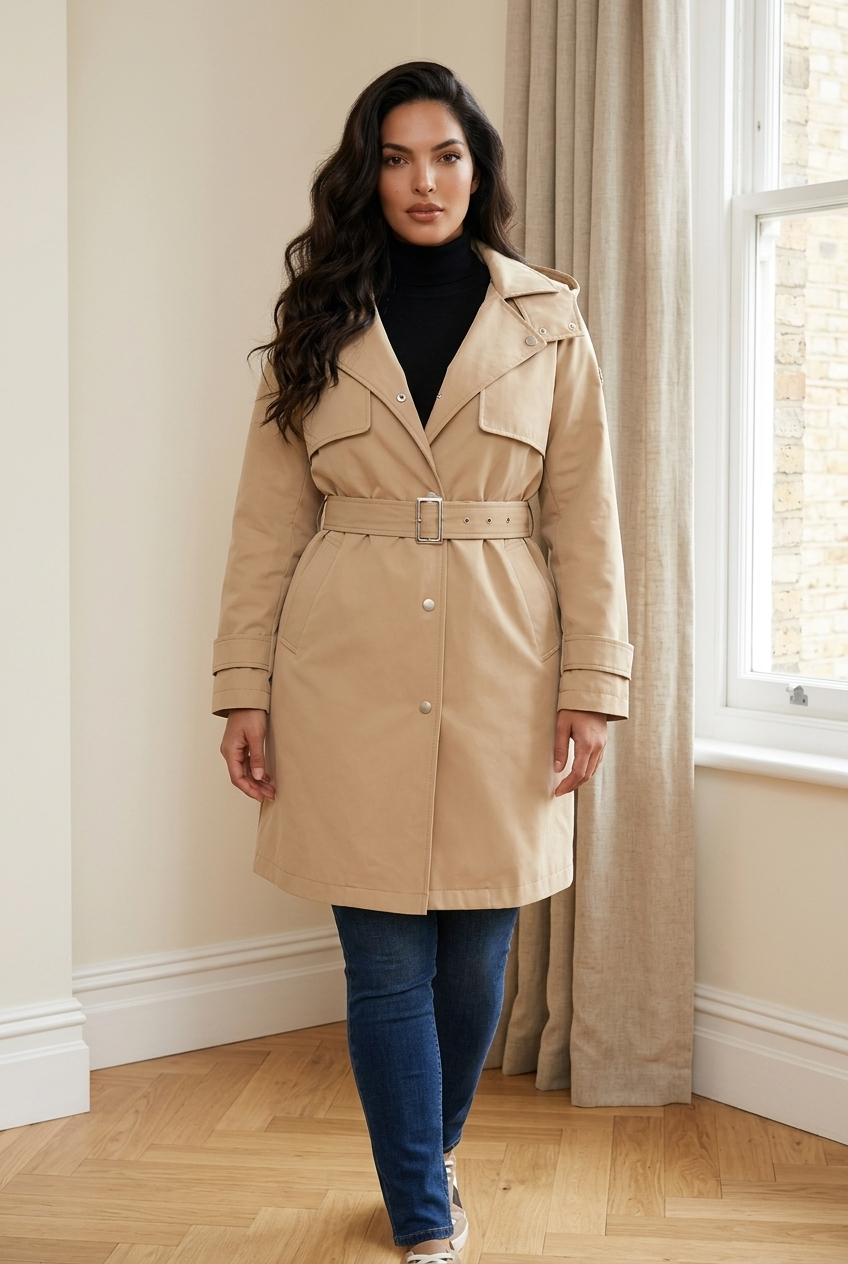 Trendy Beige Coat