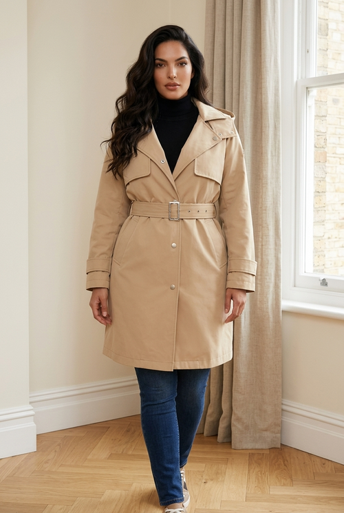 Trendy Beige Coat