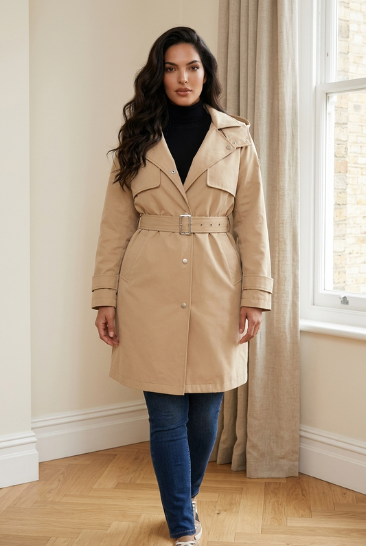 Trendy Beige Coat