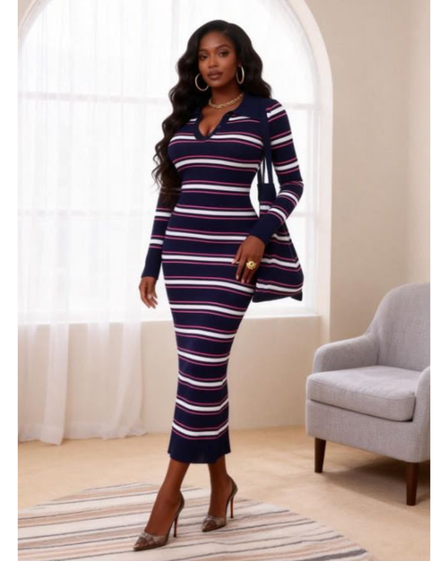 Knit Collar Dress