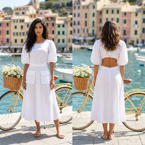 White Classic Dress