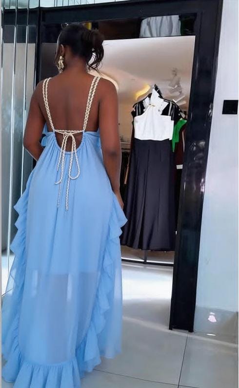 Tropical Backless Dress