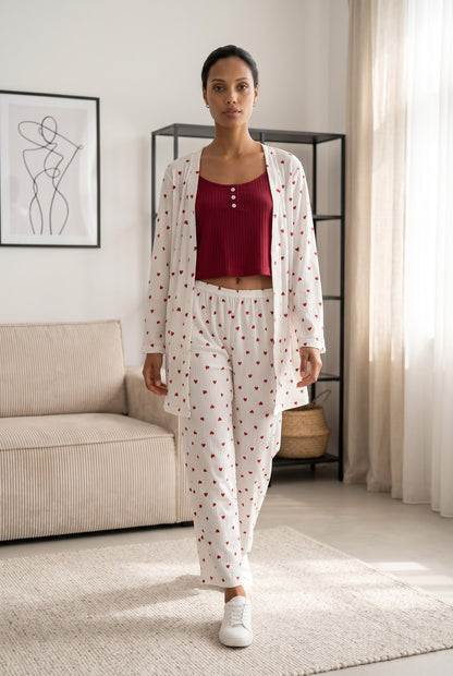 3Pcs Sweet Ditsy Pajamas