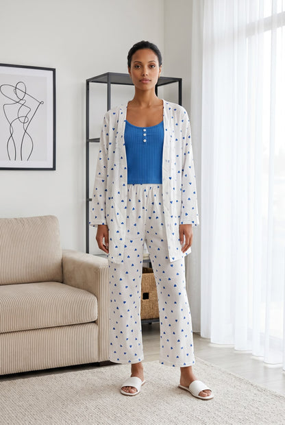 3Pcs Sweet Ditsy Pajamas