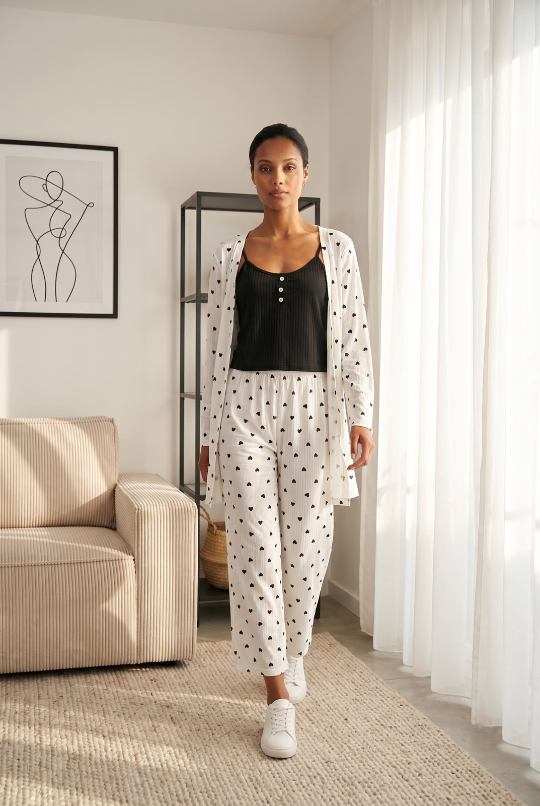 3Pcs Sweet Ditsy Pajamas