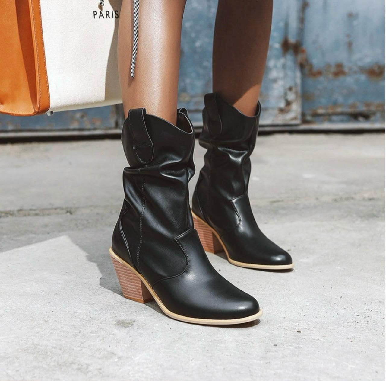 Wooden Heel Boot